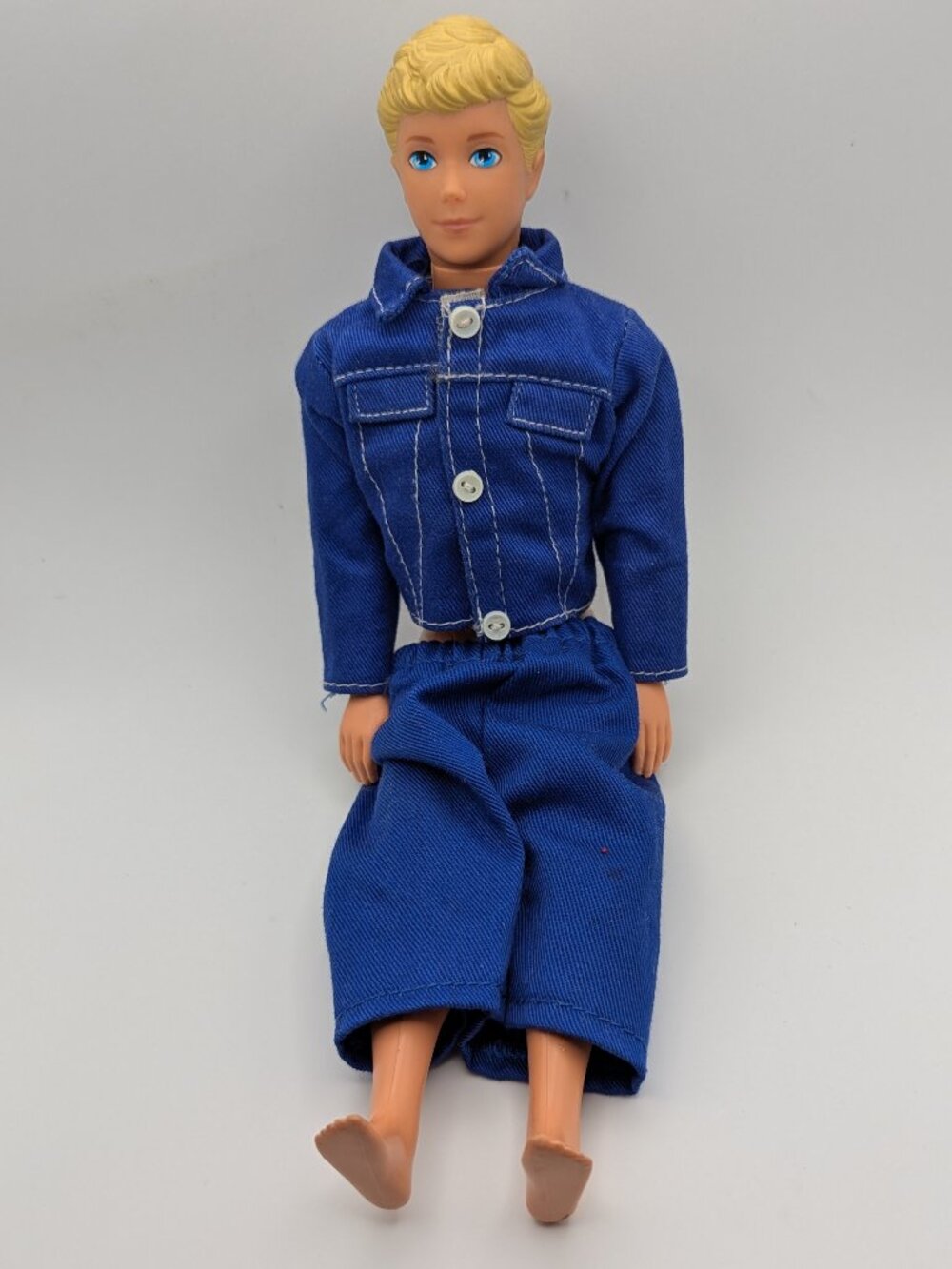 Vintage 1989 Ken Doll Blue Denim Outfit Mattel